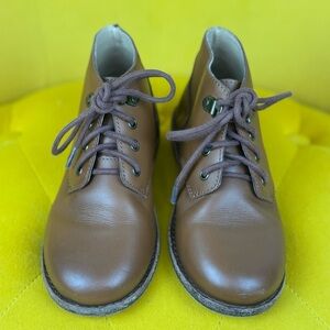 JANIE AND JACK Boy Shoes Leather Lace-Up Boot SIZE 10